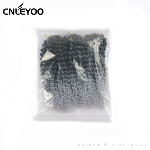 Wholesale Grey Marlybob Marlybob Kinky Curl  8 Inch Afro Mali bob Kinky Curl Crochet Braiding Hair Extension for Women